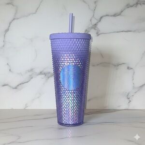 Starbucks 2023 Lavender Purple Ombré Studded Tumbler Cold Cup Venti 24 OZ NWT